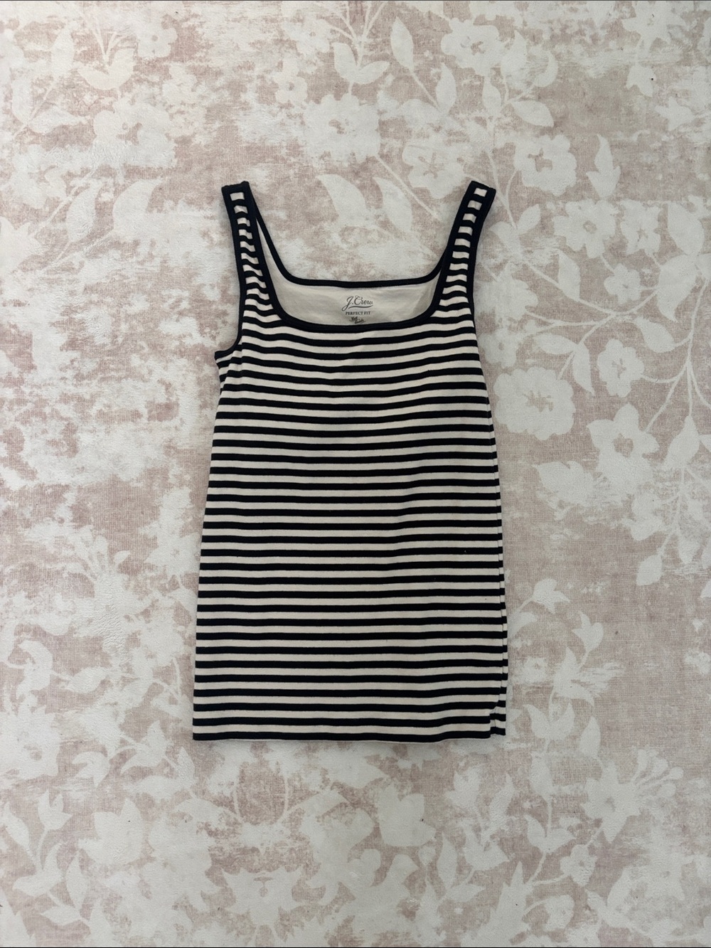 J. Crew Black and White Striped Tank